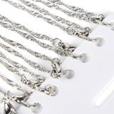 12Pcs/Lot 42cm Silver Water Wave Chains Women Necklace DIY Jewelry Making