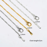 12Pcs/Lot 42cm Silver Water Wave Chains Women Necklace DIY Jewelry Making