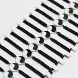 12Pcs Yin Yang Braided Rope Bracelet Set for Women Men