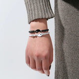 12Pcs Yin Yang Braided Rope Bracelet Set for Women Men