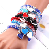 12Pcs Natural Stone Mixed Bracelet Women's Charm Beaded Jewelry