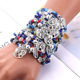 12Pcs Natural Stone Mixed Bracelet Women's Charm Beaded Jewelry