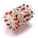 12Pcs Mixed Beaded Bracelet Resin Women Opal Natural Stone Jewelry