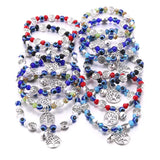 12Pcs/Lot Mixed Bracelet Women Beaded Elasticity Small Gift