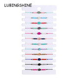 12Pcs Natural Stone Seed Beads Charms Bracelets for Girls