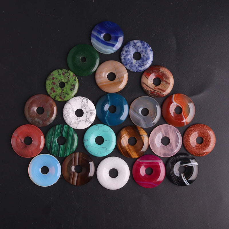 12Pcs Natural Agates Big Hole Bead DIY
