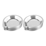 12Pcs Makeup Palette Stainless Steel Small Round Paint Tray Artist Watercolours