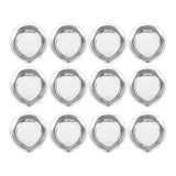 12Pcs Makeup Palette Stainless Steel Small Round Paint Tray Artist Watercolours