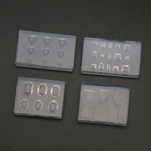 12Pcs Mini Diamond Crystal Resin Mold Faceted Gemstone Nail Art Molds A0NF