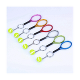 12Pcs Mini Tennis Racket Keychain Key Ring for Sport Team
