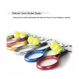 12Pcs Mini Tennis Racket Keychain Key Ring for Sport Team