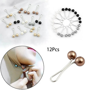 12Pcs Multicolor Epingle Hijab Clips Anti Slip Brooch Headscarf