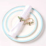 12Pcs Green Insect Napkin Ring Holder Diamond Buckle