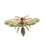12Pcs Green Insect Napkin Ring Holder Diamond Buckle