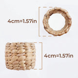 12Pcs Water Hyacinth Napkin Rings for Party Decoration