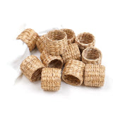 12Pcs Water Hyacinth Napkin Rings for Party Decoration