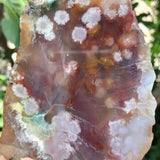 12Pcs Natural Cherry Agate Raw Ore Slice Bracelet Heart Small Broken Flower