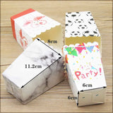 12Pcs Marbling Football Popcorn Box Wedding Party Christmas Birthday Candy