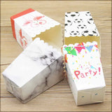 12Pcs Marbling Football Popcorn Box Wedding Party Christmas Birthday Candy
