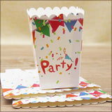 12Pcs Marbling Football Popcorn Box Wedding Party Christmas Birthday Candy