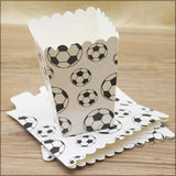 12Pcs Marbling Football Popcorn Box Wedding Party Christmas Birthday Candy