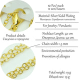 12Pcs K Lobster Clasp Necklace Chain DIY Jewelry Making Findings