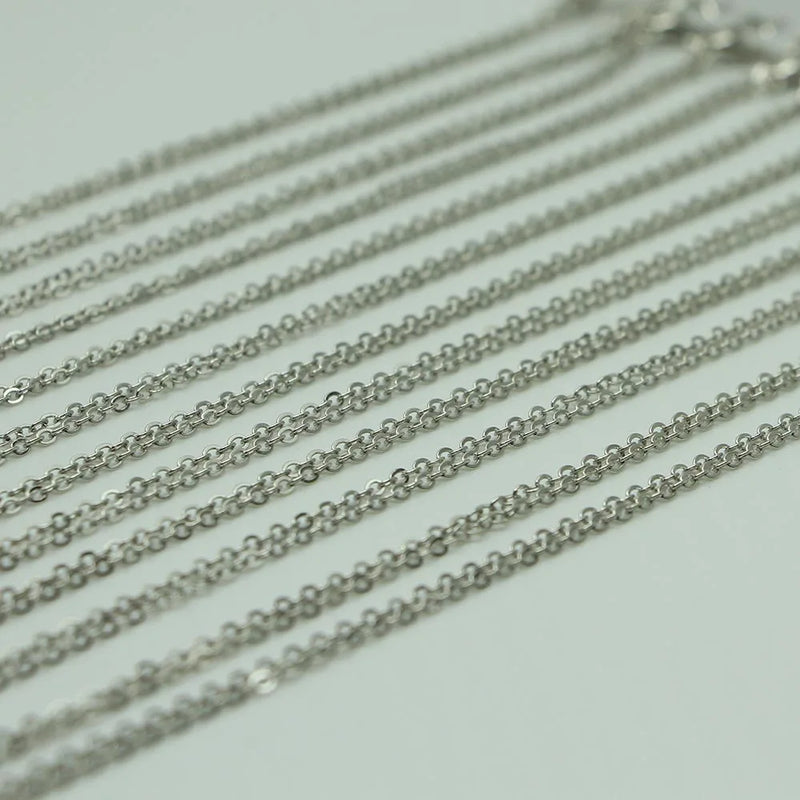 12Pcs K Lobster Clasp Necklace Chain DIY Jewelry Making Findings
