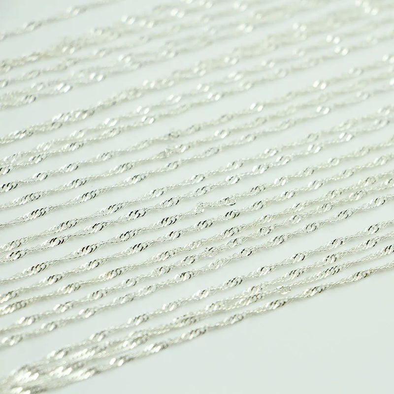 12Pcs/Pack Water Wave Chains with Lobster Clasps Choker Chain for Jewelry Making