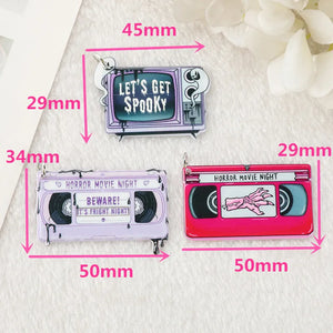 12Pcs Pastel Goth Halloween Charms Acrylic Jewlery Findings For Diy Making