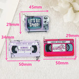 12Pcs Pastel Goth Horror Movie Cat Skull Charms Acrylic Pendant