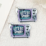 12Pcs Pastel Goth Horror Movie Cat Skull Charms Acrylic Pendant