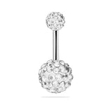 12Pcs Pink Navel Piercing Rings Faux Pearl Button Zircon Bar Sexy Unisex Jewelry