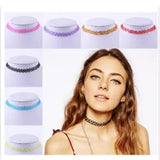 12Pcs Vintage Gothic Lace Choker Collar Punk Tattoo Necklace