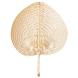 6Pcs Heart Bamboo Woven Fan Wedding Hand Fans