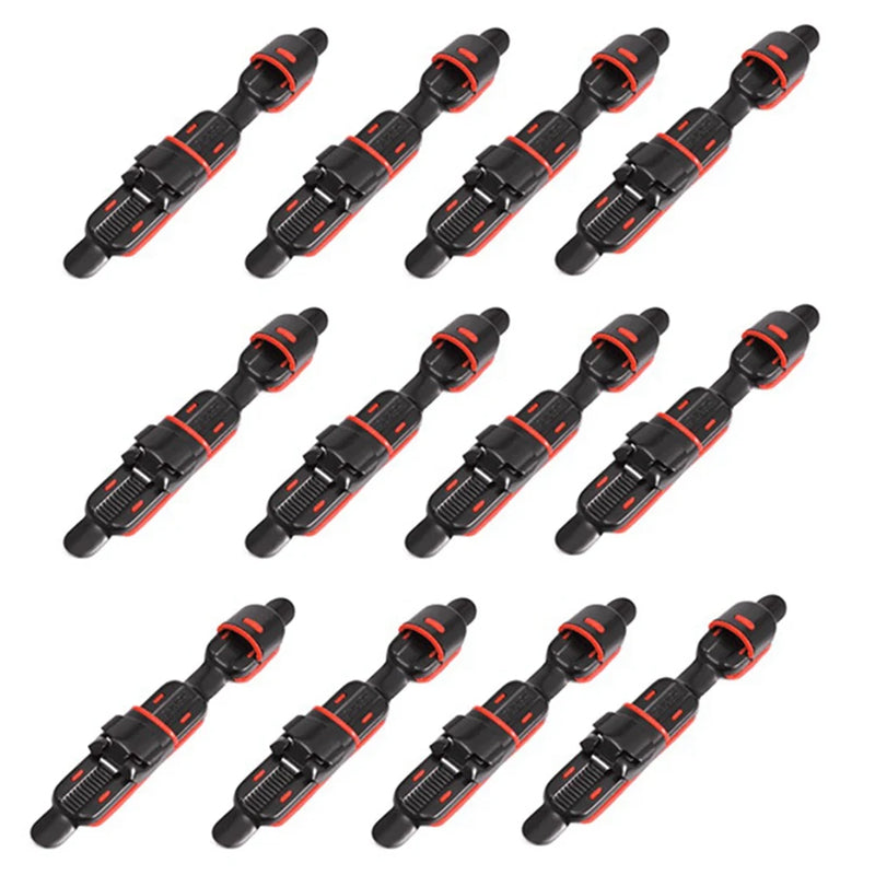 12Pcs Reel Deck Fishing Rod Clip Wheel Accessory Holder Tackle