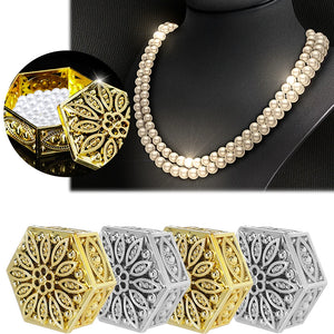 12Pcs Retro Plastic Hollow Jewelry Storage Box Wedding Favor Trinket Organizer