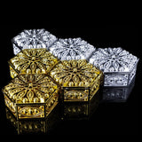 12Pcs Retro Plastic Hollow Jewelry Storage Box Wedding Favor Trinket Organizer