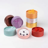 12Pcs Round Cardboard Ring Bracelet Boxes with Bowknot & Sponge