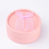 12Pcs Round Cardboard Ring Bracelet Boxes with Bowknot & Sponge