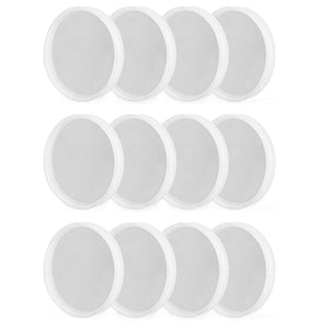 12Pcs Round Coaster Resin Molds DIY Cup Mat Silicone Mould