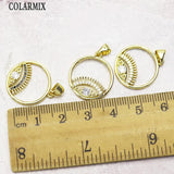 12Pcs Zircon Eyes Jewelry Pendants for Women Accessories