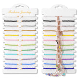 12Pcs Colorful Seed Beads Bracelet Set Boho Crystal Stone Braided Jewelry