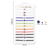12Pcs Colorful Seed Beads Bracelet Set Boho Crystal Stone Braided Jewelry