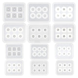 12Pcs Crystal Epoxy Resin Mold Set DIY Crafts Jewelry Making Tool