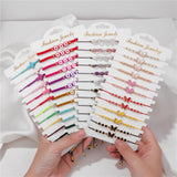 12Pcs Adjustable Natural Stone Bracelets Set Women Girl Jewelry