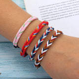 12Pcs Mulitcolor Tibetan Charm Woven Chain Adjustable Bracelet