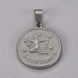 12Pcs/Set Stainless Steel 12 Constellation Zodiac Charms for Jewelry Making