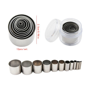 Stainless Steel Circle Clay Cutter Set Pottery Ceramic Cutting Mould