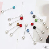 12Pcs Women Brooch Pins Crystal Hijab Scarf Safety Pin Sweater Shawl Clips