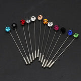 12Pcs Women Brooch Pins Crystal Hijab Scarf Safety Pin Sweater Shawl Clips
